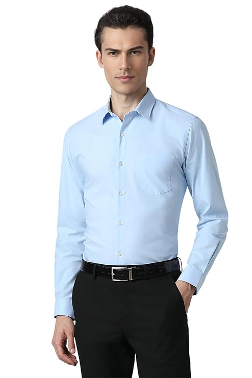 Slim Fit Full Sleeve Formal Shirt | Cotton-Rich