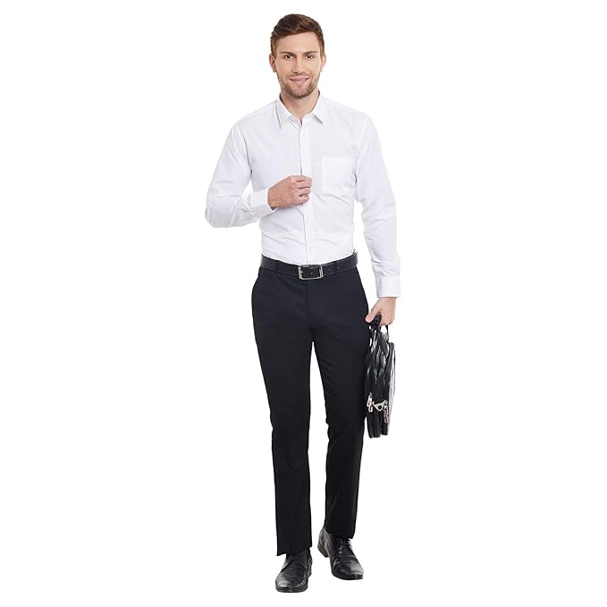 English Navy Men's Dress Regular Fit Shirt